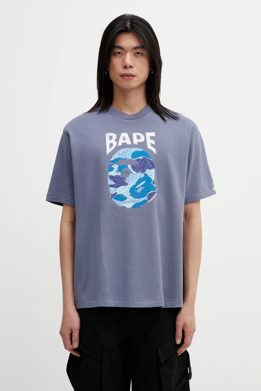 A Bathing Ape tricou din bumbac ABC Camo Hand Draw APE Head