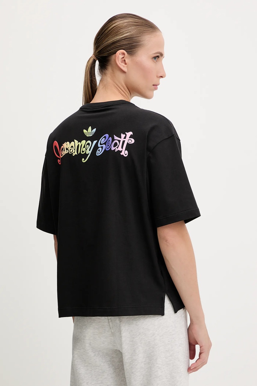 Футболка adidas Originals Pride x Jeremy Scott цвет чёрный с принтом JY2011 Футболка adidas Originals Pride x Jeremy Scott цвет чёрный с принтом JY2011