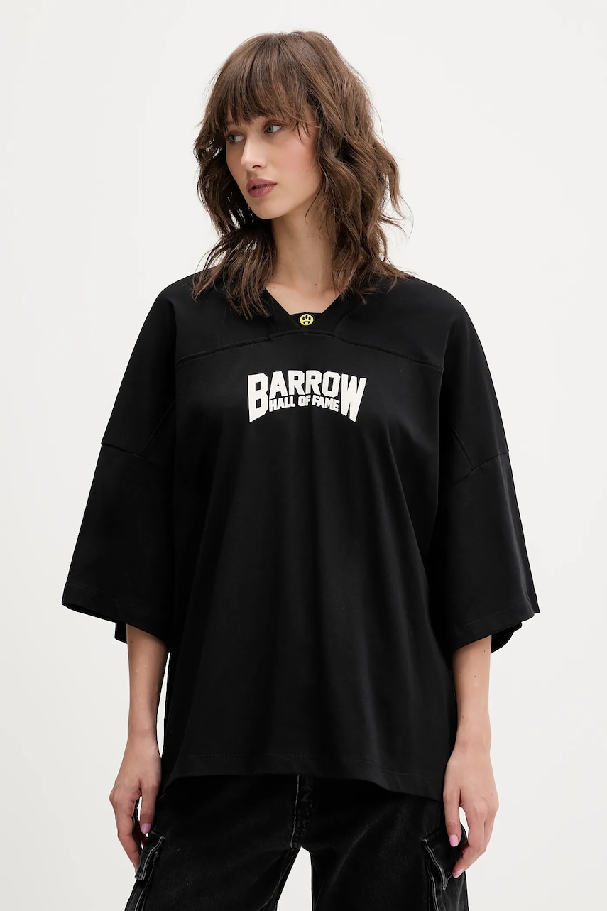 Barrow tricou din bumbac culoarea negru, cu imprimeu, F5BWUATH044