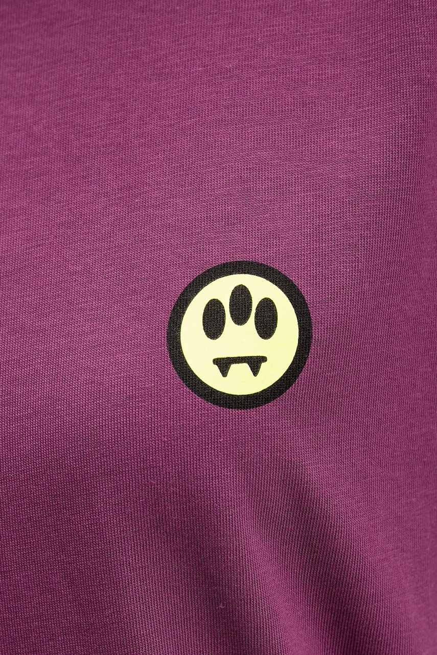 Βαμβακερό μπλουζάκι Barrow χρώμα: μοβ, F5BWUATH059 φωτογραφία