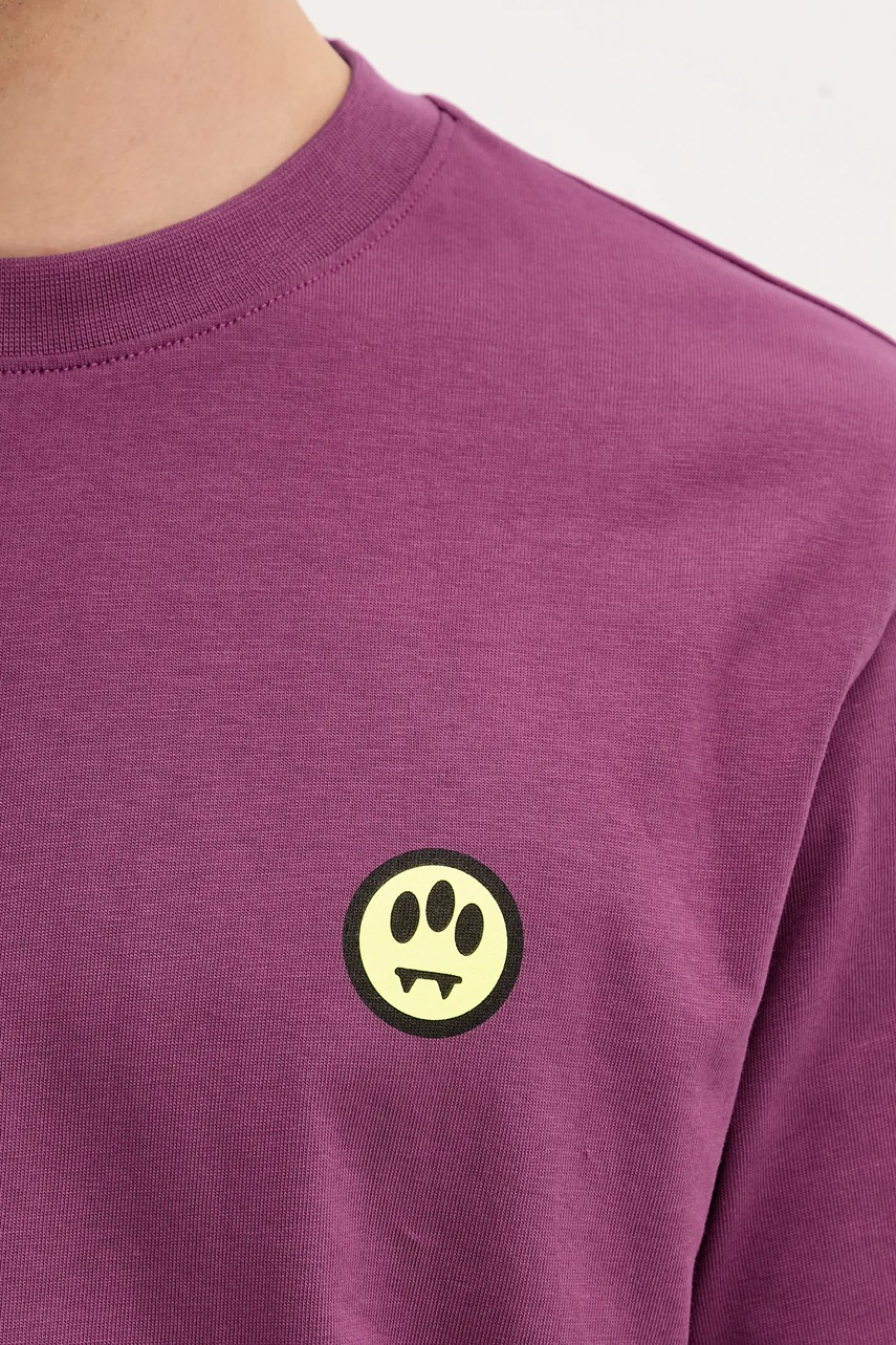 Βαμβακερό μπλουζάκι Barrow χρώμα: μοβ, F5BWUATH059 φωτογραφία