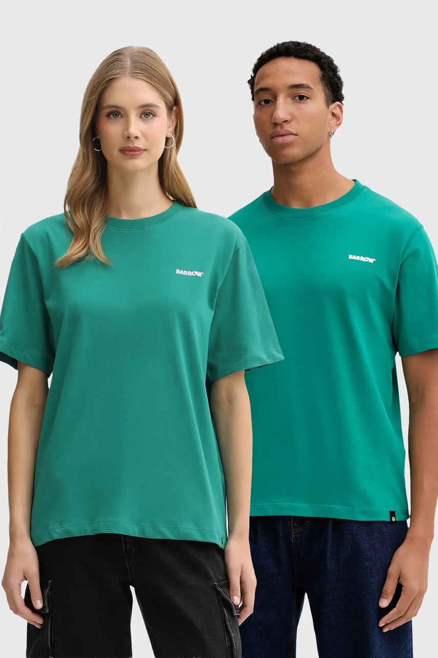 Barrow tricou din bumbac culoarea verde, cu imprimeu, F5BWUATH070