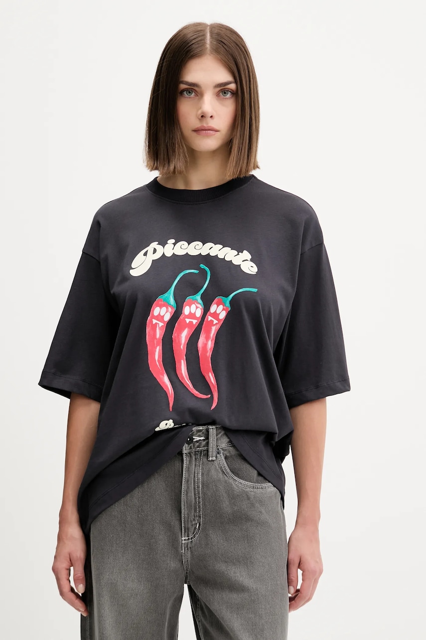Barrow tricou din bumbac culoarea gri, cu imprimeu, F5BWUATH079