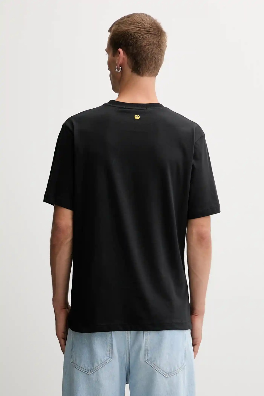 Βαμβακερό μπλουζάκι Barrow χρώμα: μαύρο, F5BWUATH118 φωτογραφία