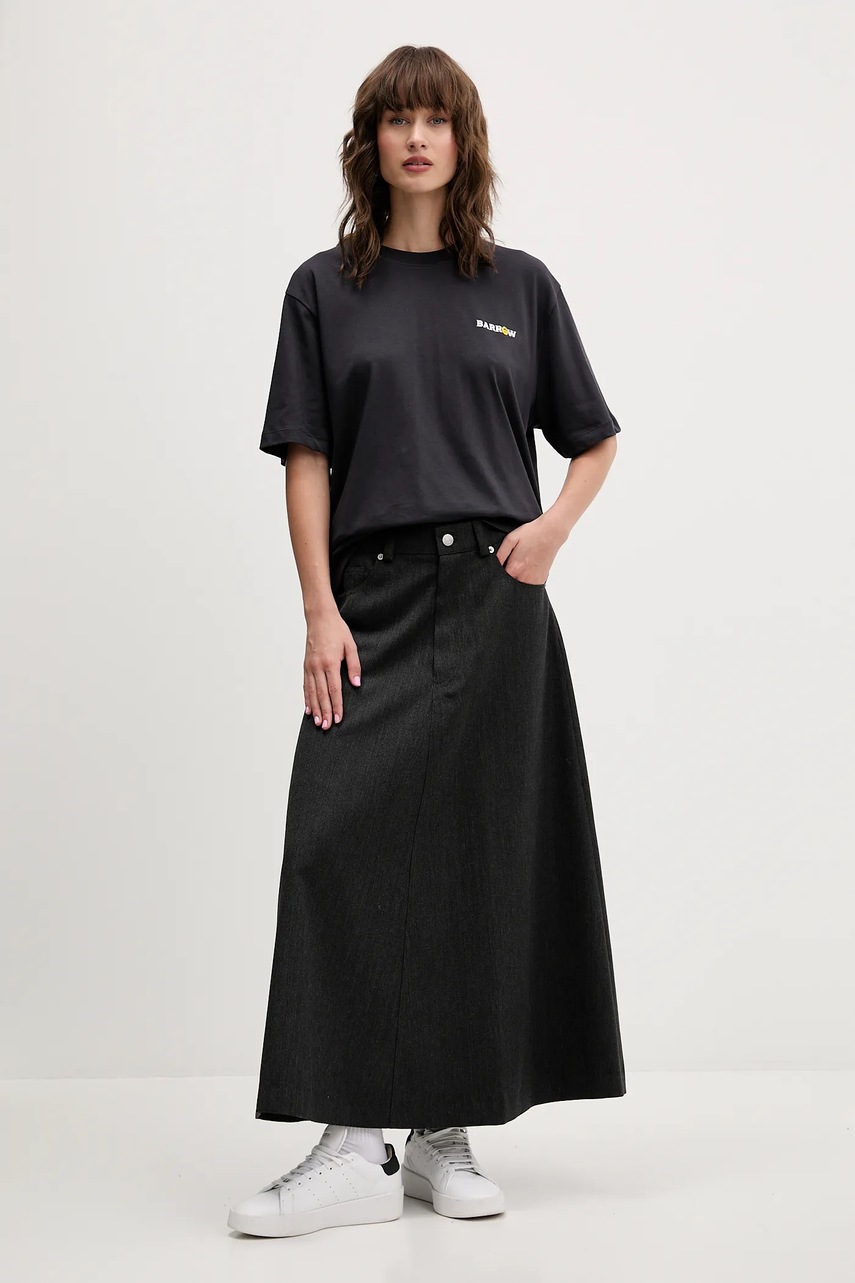 Βαμβακερό μπλουζάκι Barrow χρώμα: γκρι, F5BWUATH127 φωτογραφία