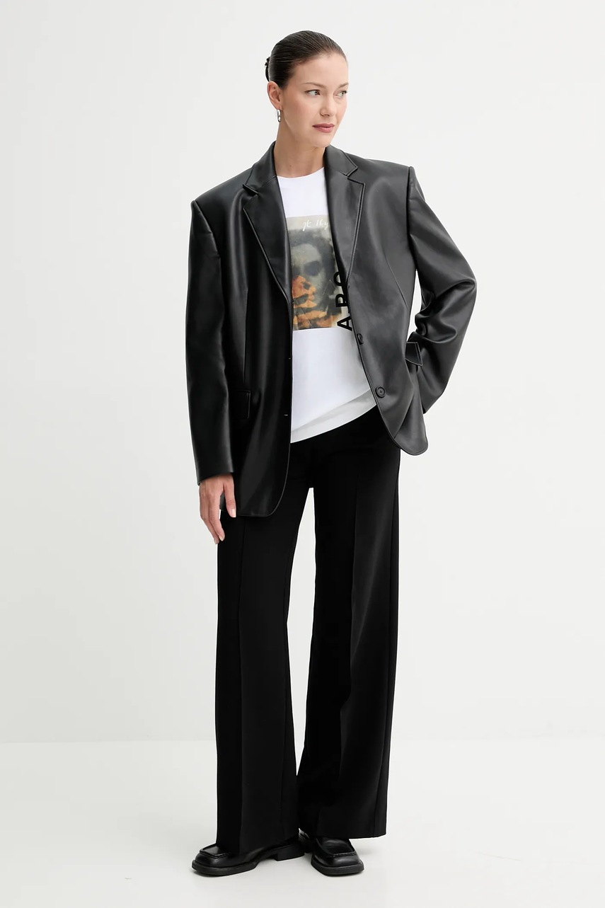 Хлопковая футболка A.P.C. t-shirt jean portrait - gots цвет белый с принтом COGYK.M26549 Хлопковая футболка A.P.C. t-shirt jean portrait - gots цвет белый с принтом COGYK.M26549