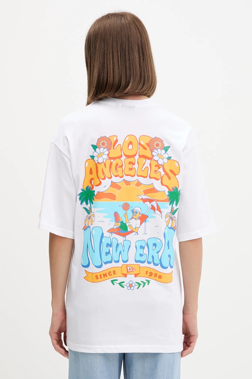 Хлопковая футболка New Era цвет белый с принтом 60684402 Хлопковая футболка New Era цвет белый с принтом 60684402