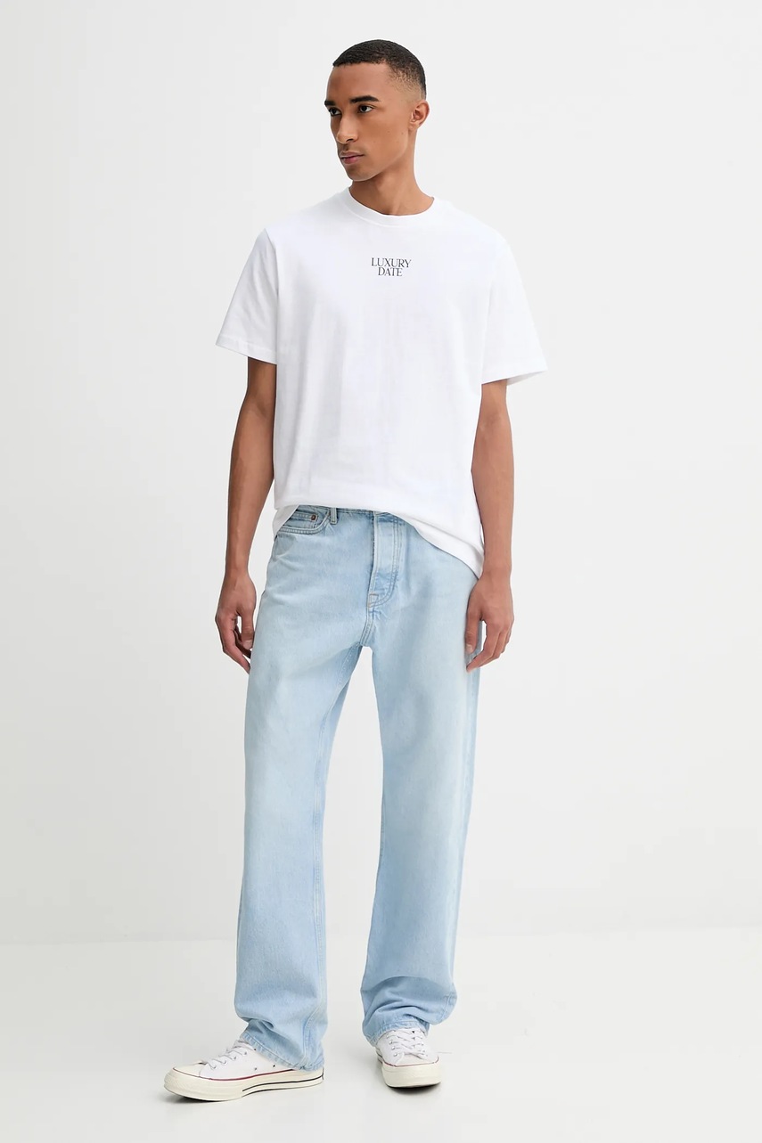 Хлопковая футболка Kaotiko цвет белый с принтом AR021-01S-G002