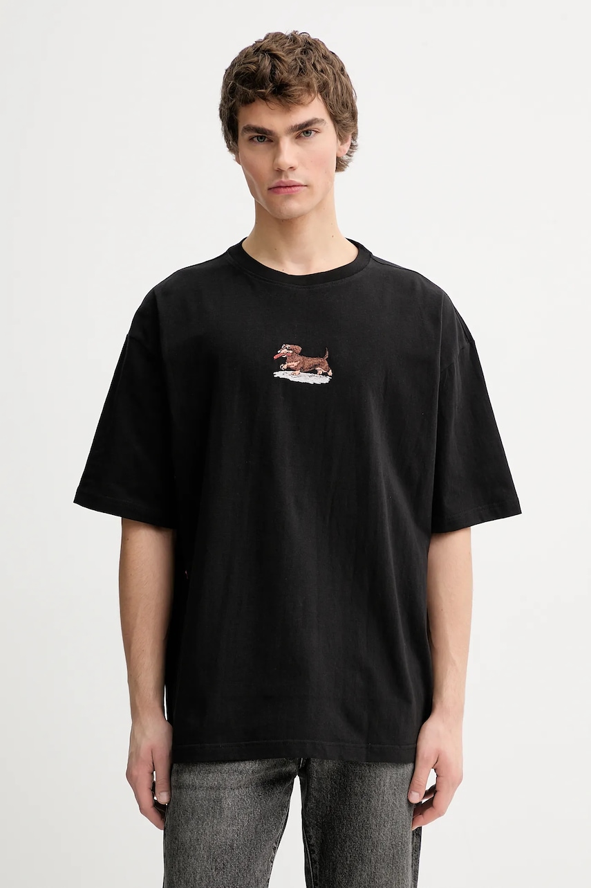 Kaotiko tricou din bumbac culoarea negru, cu imprimeu, AR052-02-G002