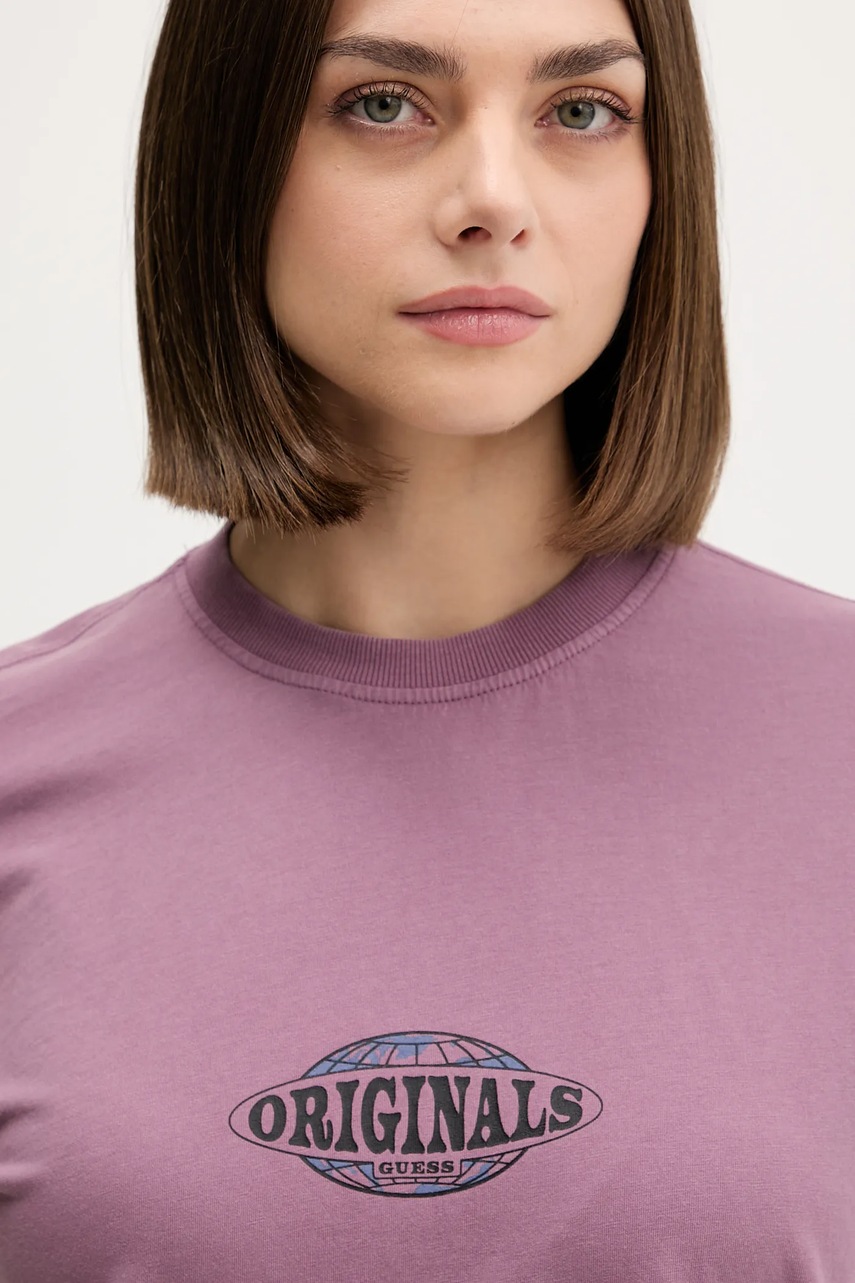 Βαμβακερό μπλουζάκι Guess Originals φωτογραφία