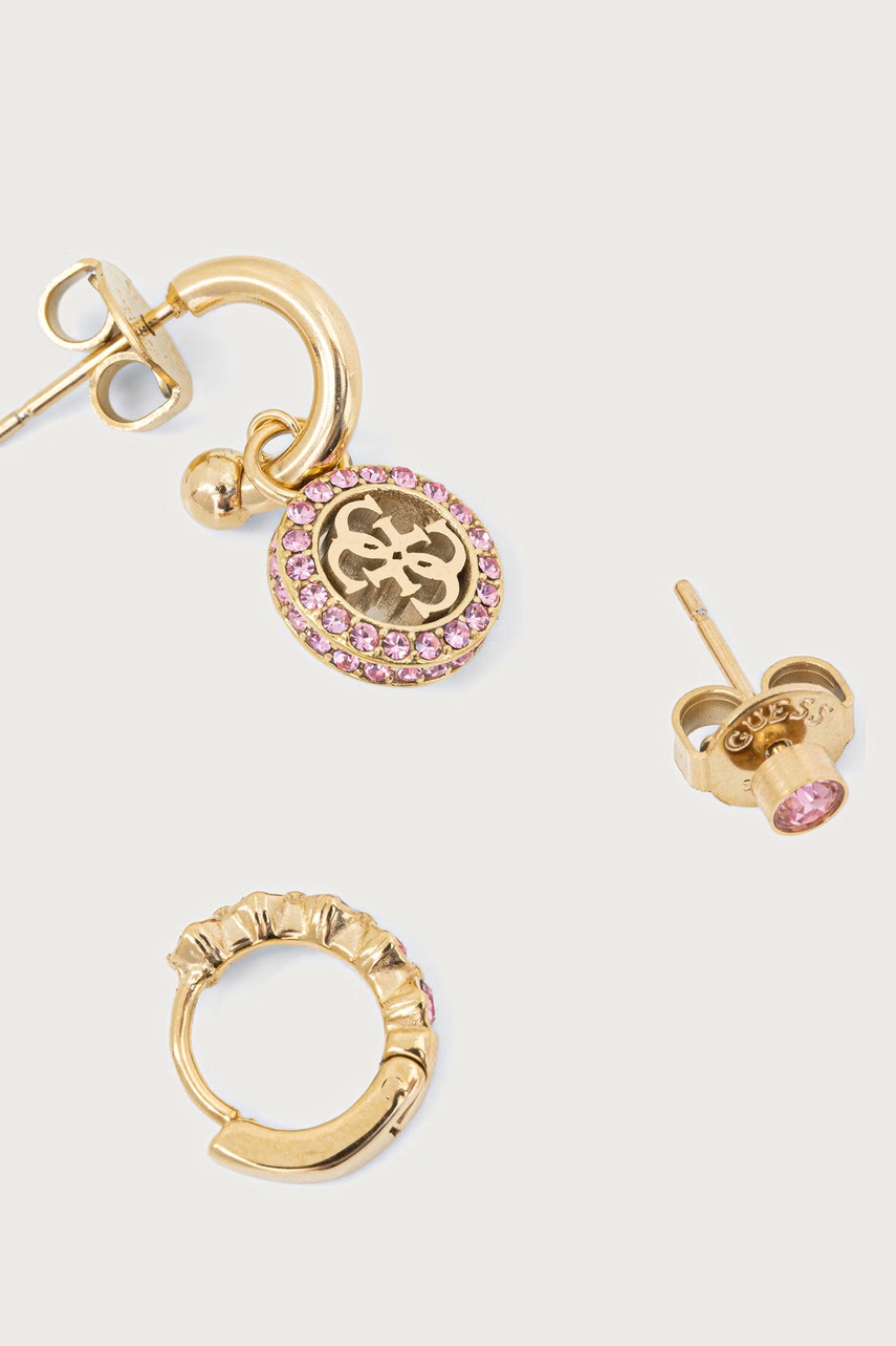 Guess  комплект обици дамски от неръждаема стомана CRYSTAL LOVE 3 броя
