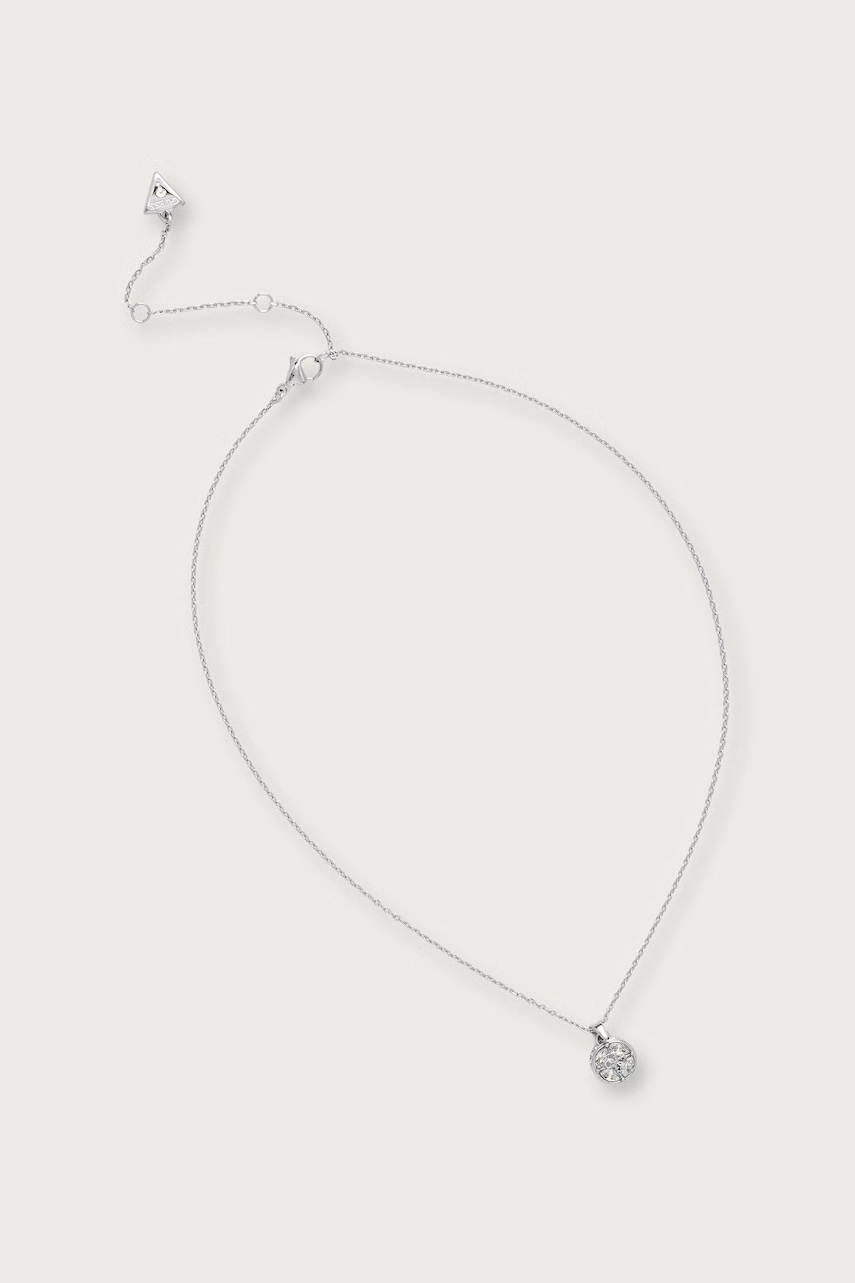 Guess  lănțișor cu pandantiv pentru femei din oțel inoxidabil cu zirconiu cubic 4G SUPREME