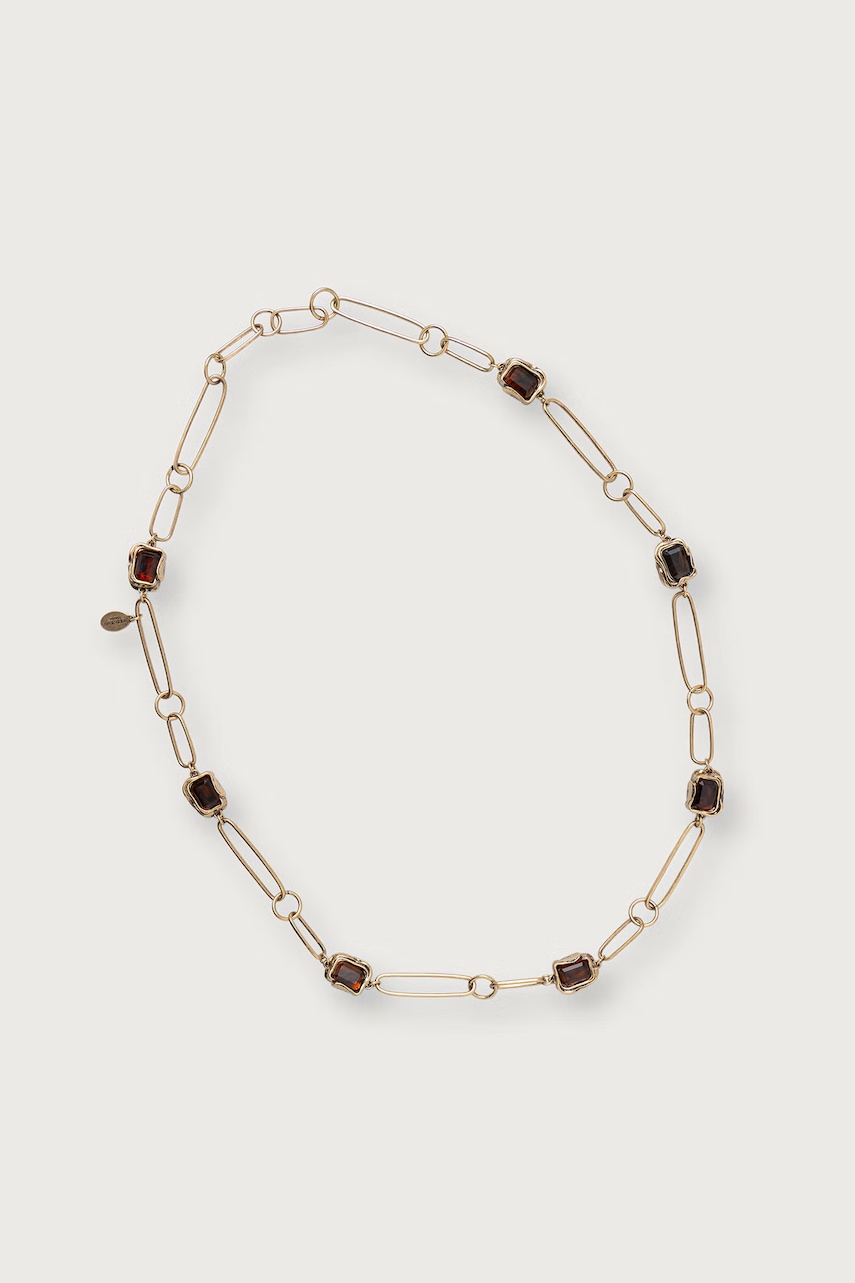 Weekend Max Mara κολιέ γυναικείο μεταλλικό με γυαλί ματ φινίρισμα WKARONCHI