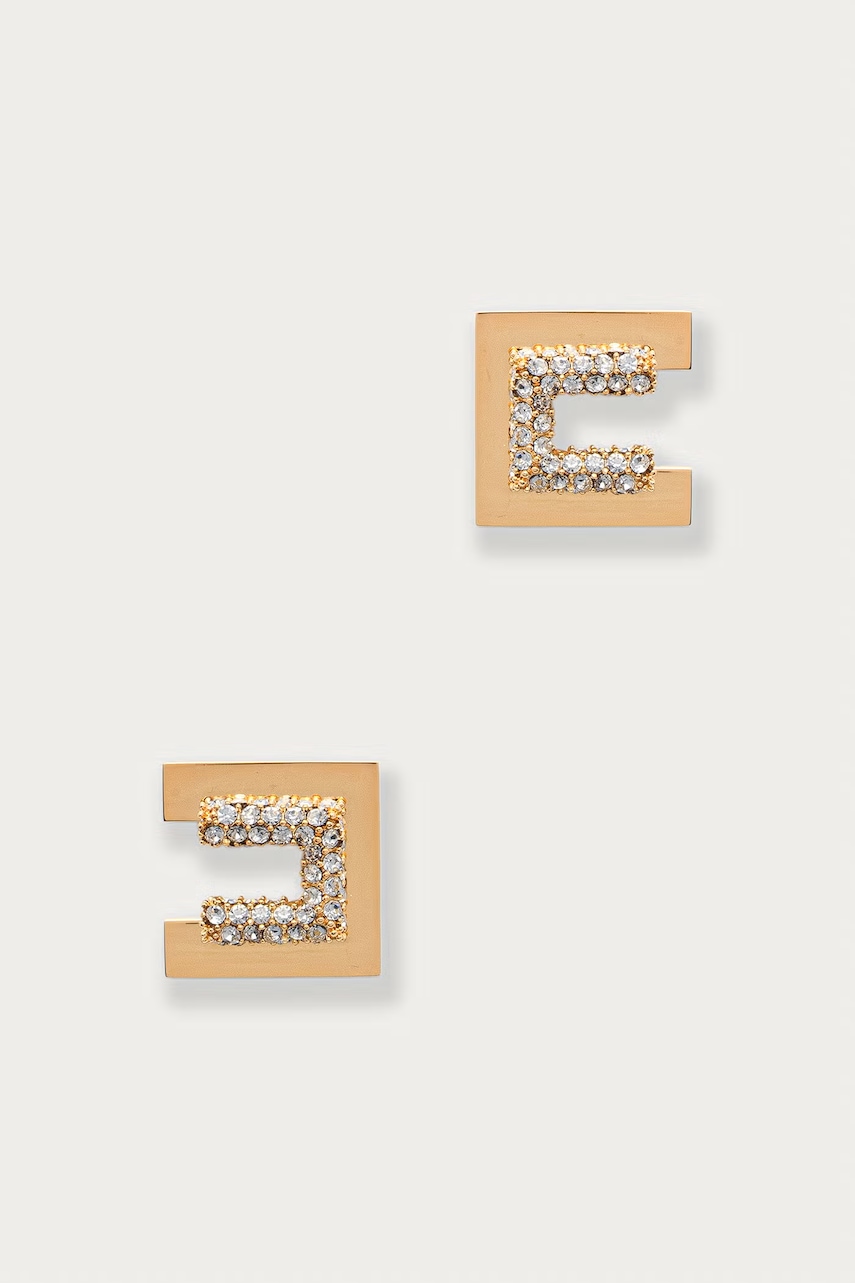 Elisabetta Franchi kolczyki damskie metalowe z cyrkonią