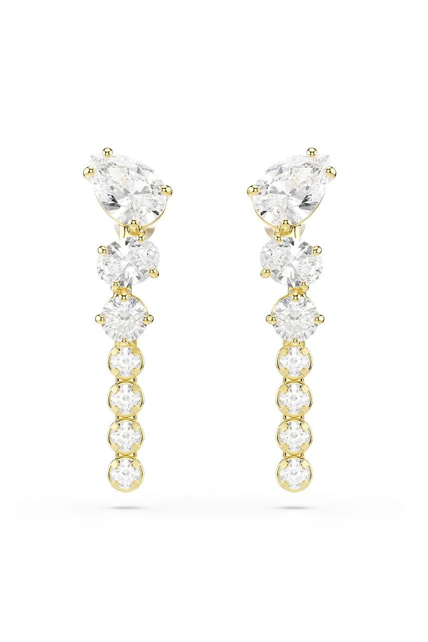 Swarovski σκουλαρίκια γυναικεία επιχρυσωμένα ζιργκόν MESMERA