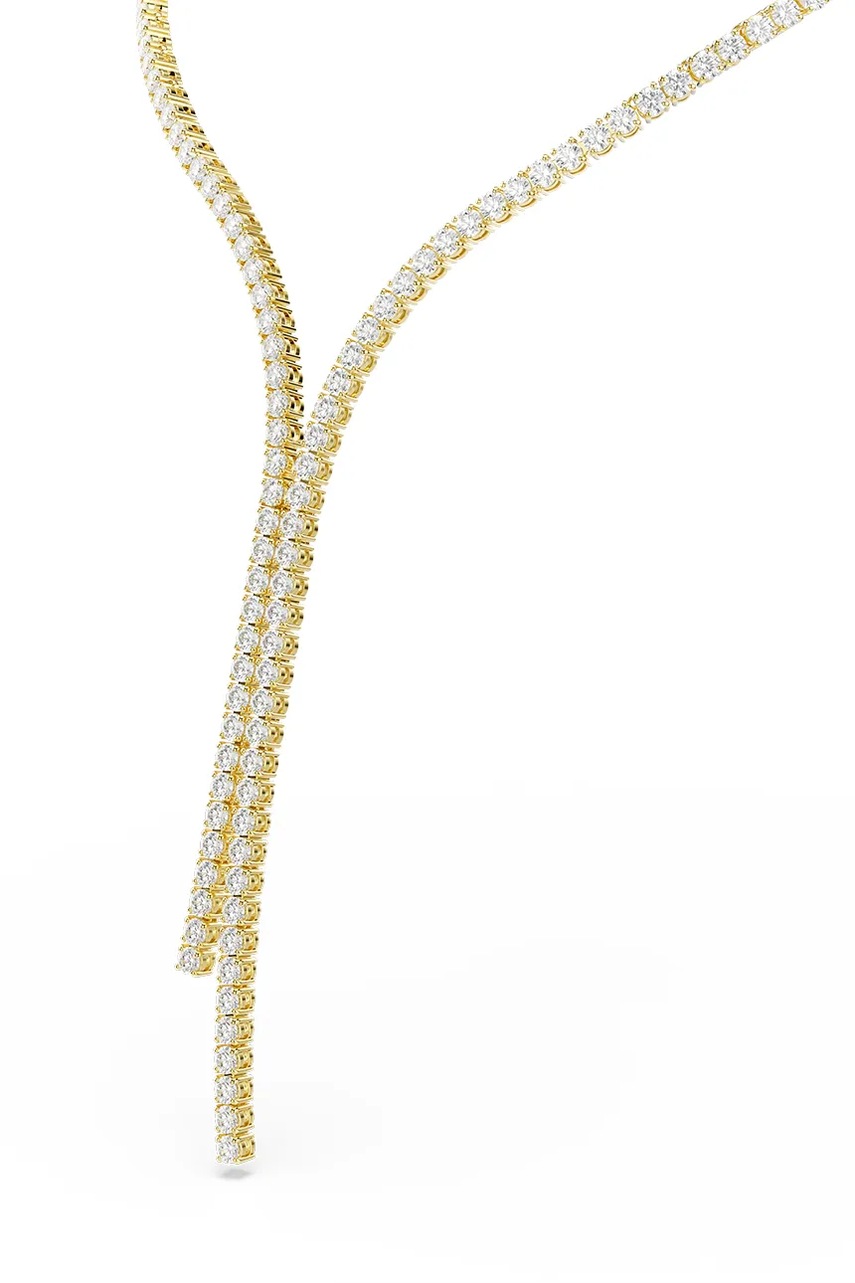 Swarovski naszyjnik damski pozłacany z cyrkonią MATRIX 5