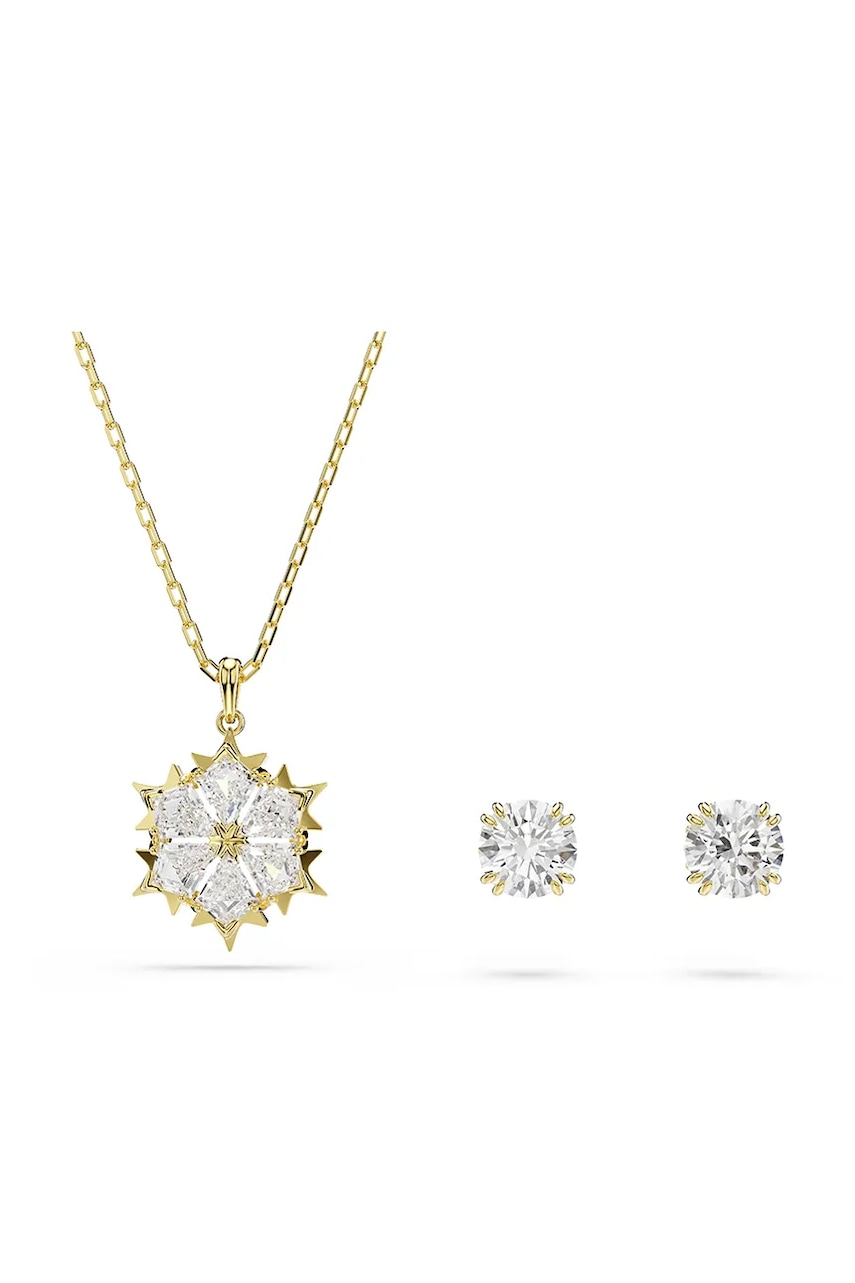Swarovski colier și cercei pentru femei placat cu aur zirconiu cubic MAGIC