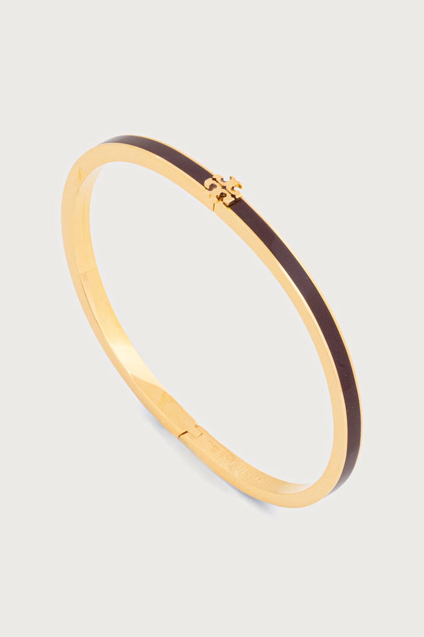 Tory Burch zapestnica ženska medenina emajl Thin Icon