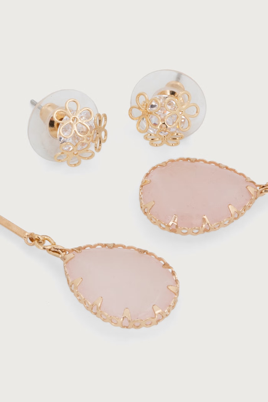 Aldo σκουλαρίκια γυναικεία μεταλλικά CARESPINK 2-pack