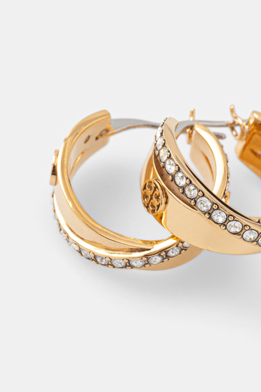 Tory Burch náušnice dámske pozlátené Icon