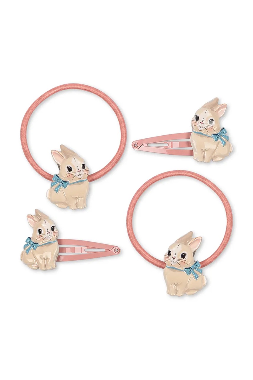 Konges Sløjd  щипка и ластик за коса за деца BUNNY HAIR ACCESSORIES