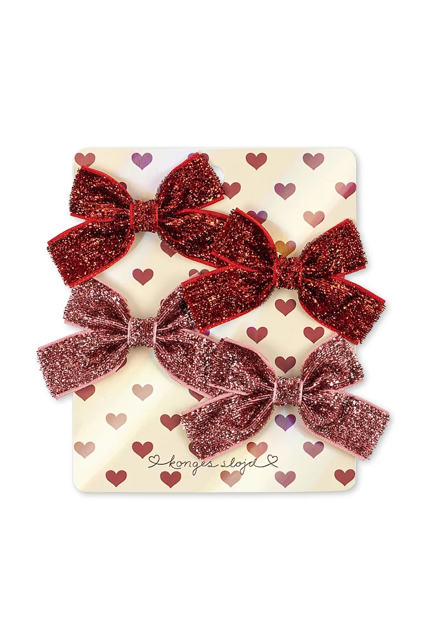 Konges Sløjd ukosnice za kosu za djecu 4 PACK MICKI BOW HAIR CLIPS 4-pack