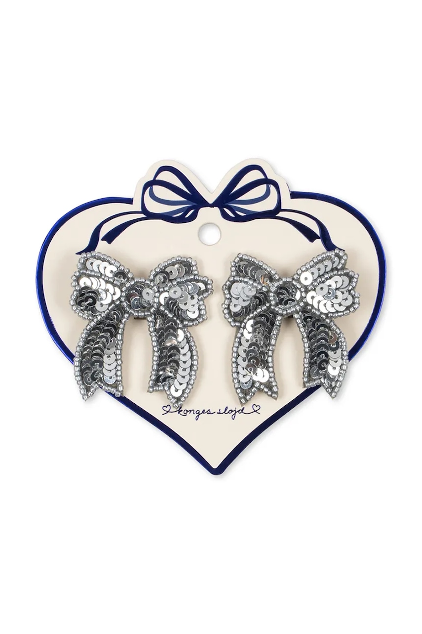 Konges Sløjd ukosnice za kosu za djecu 2 PACK SEQUIN BOW HAIR CLIP