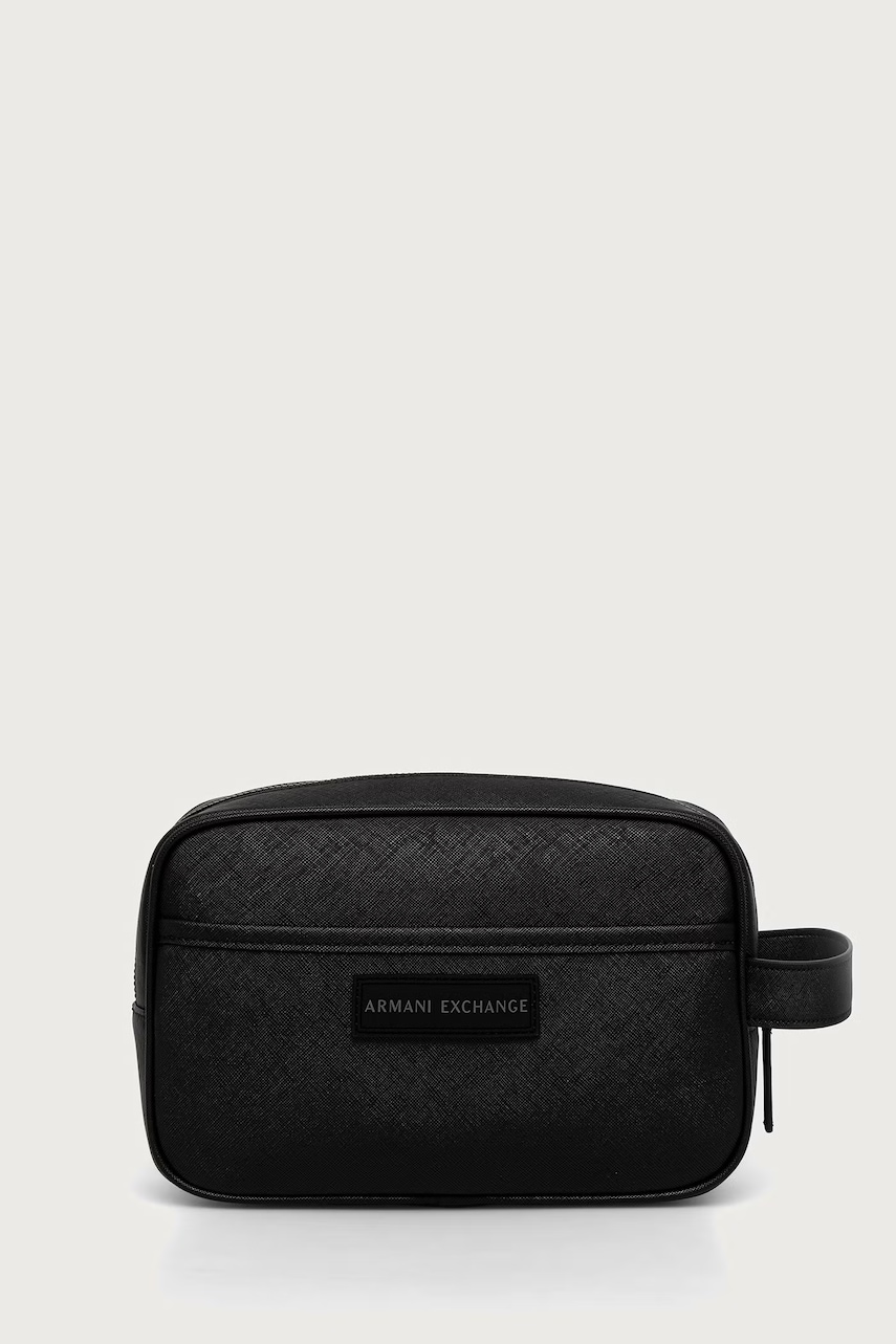 Armani Exchange kosmetyczka z imitacji skóry