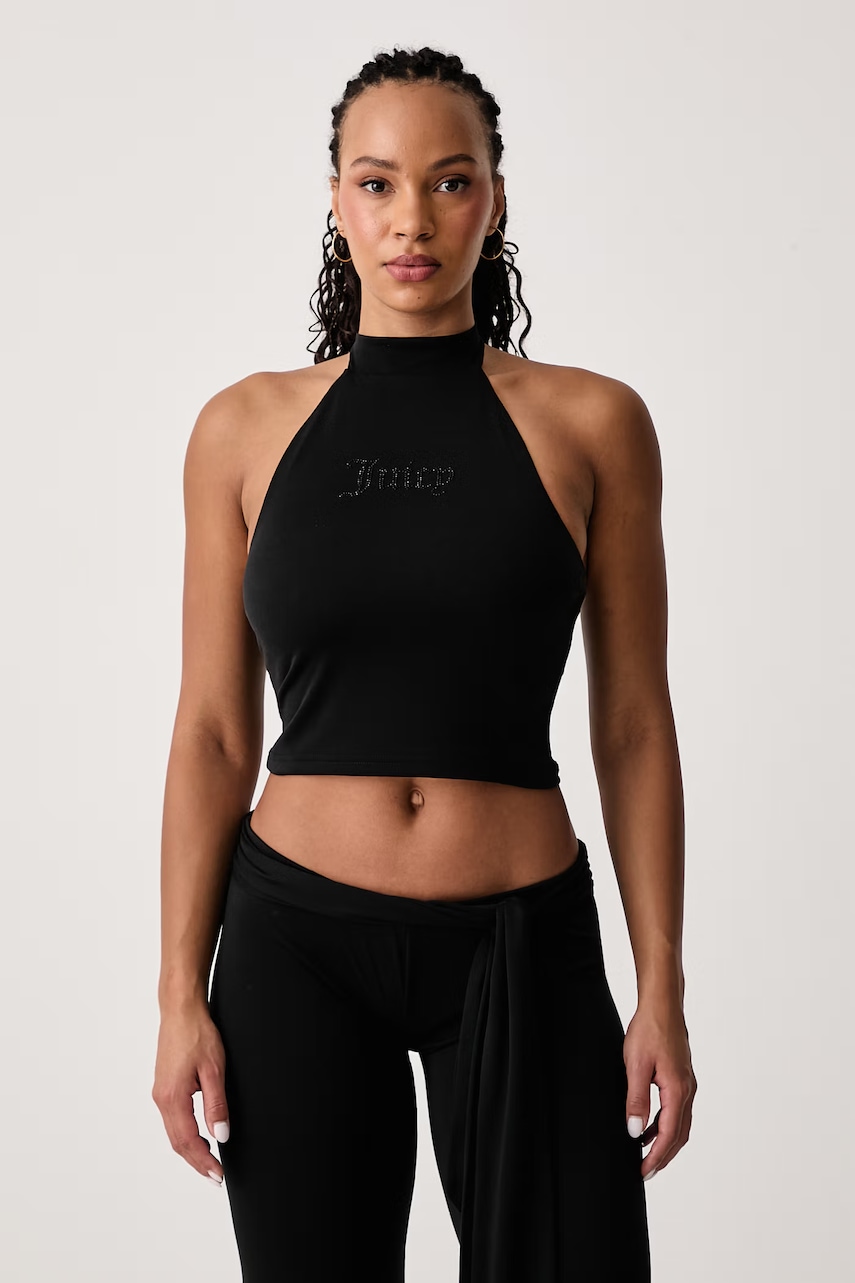 Juicy Couture τοπ γυναικείο με βισκόζη WESLEY TIE BACK TOP