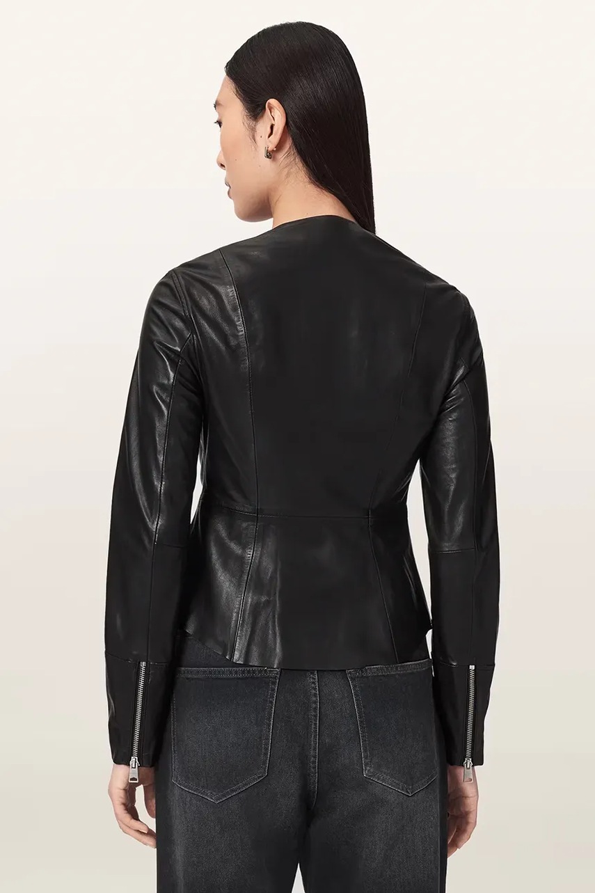 AllSaints πουκαμίσα γυναικεία δερμάτινη LUANA LEA SHIRT