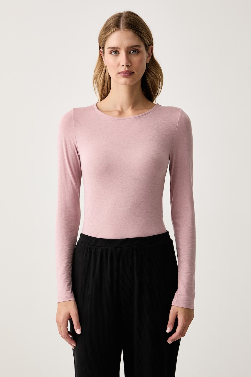 Triumph longsleeve piżamowy damski z wełną