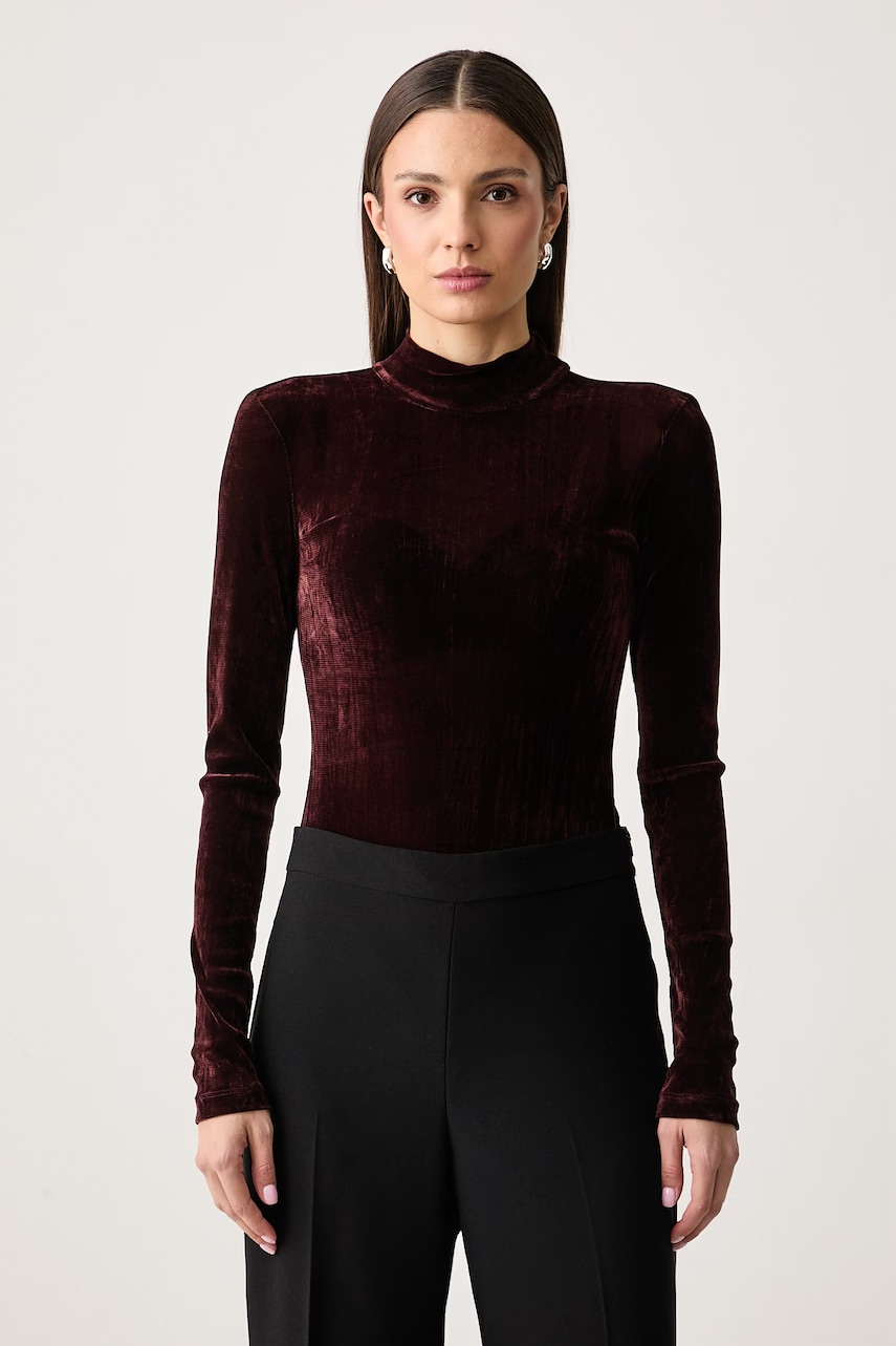 Imagine produs: Bardot body pentru femei din velur ROSALIA