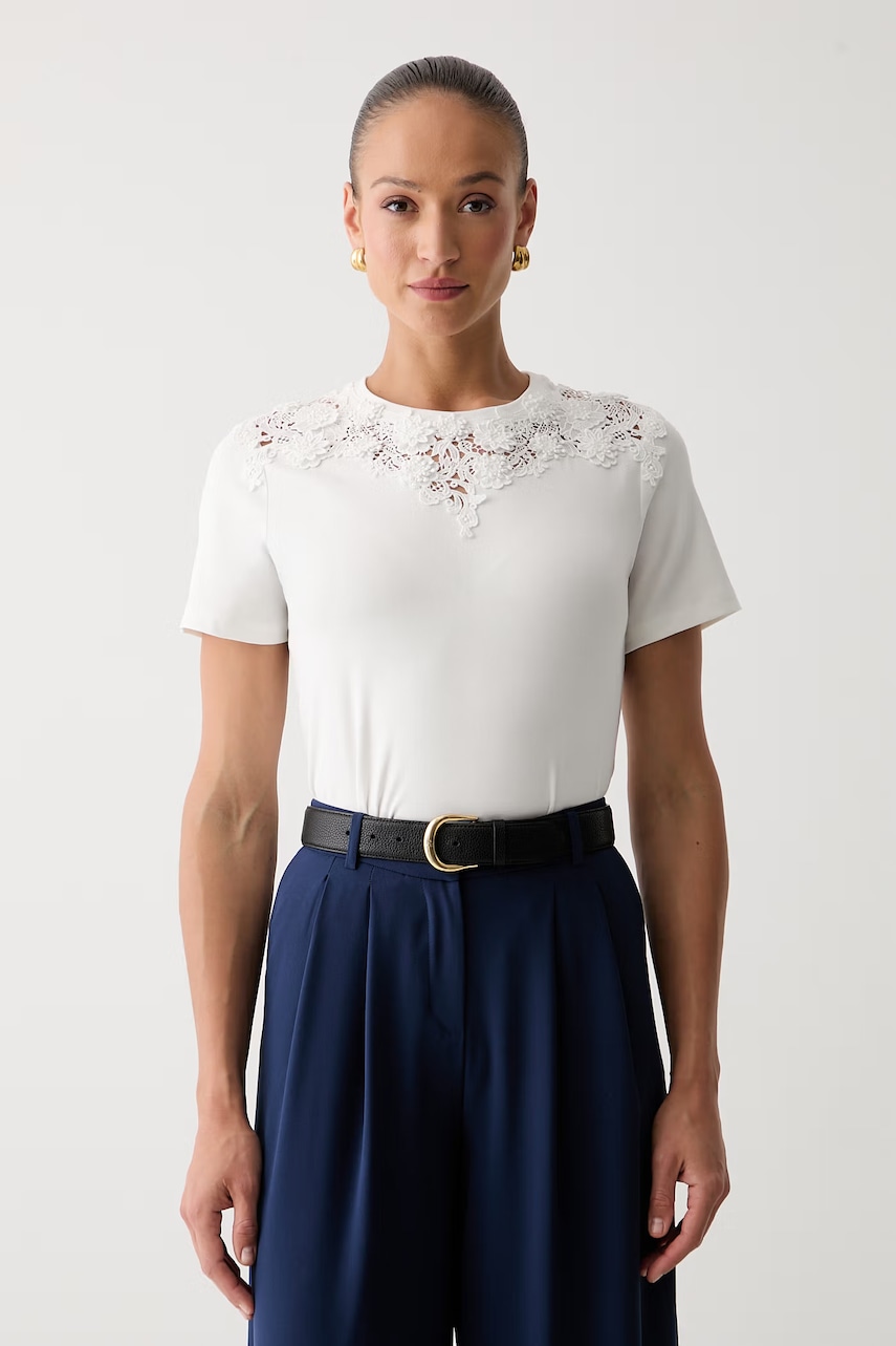 Morgan T-shirt damski z bawełną DOUCE