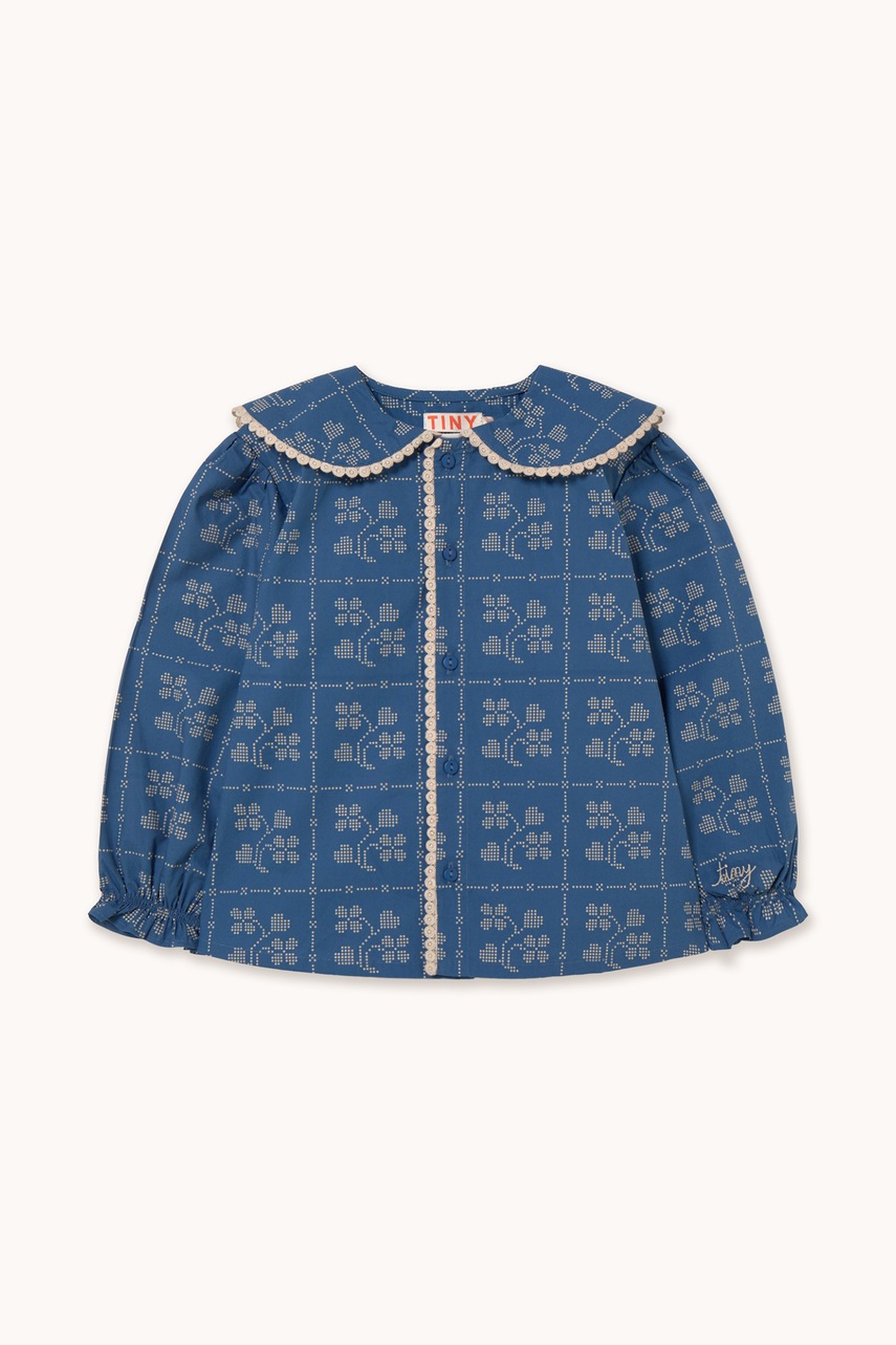 Tinycottons  блуза за деца от памук DOTS FLOWERS BLOUSE