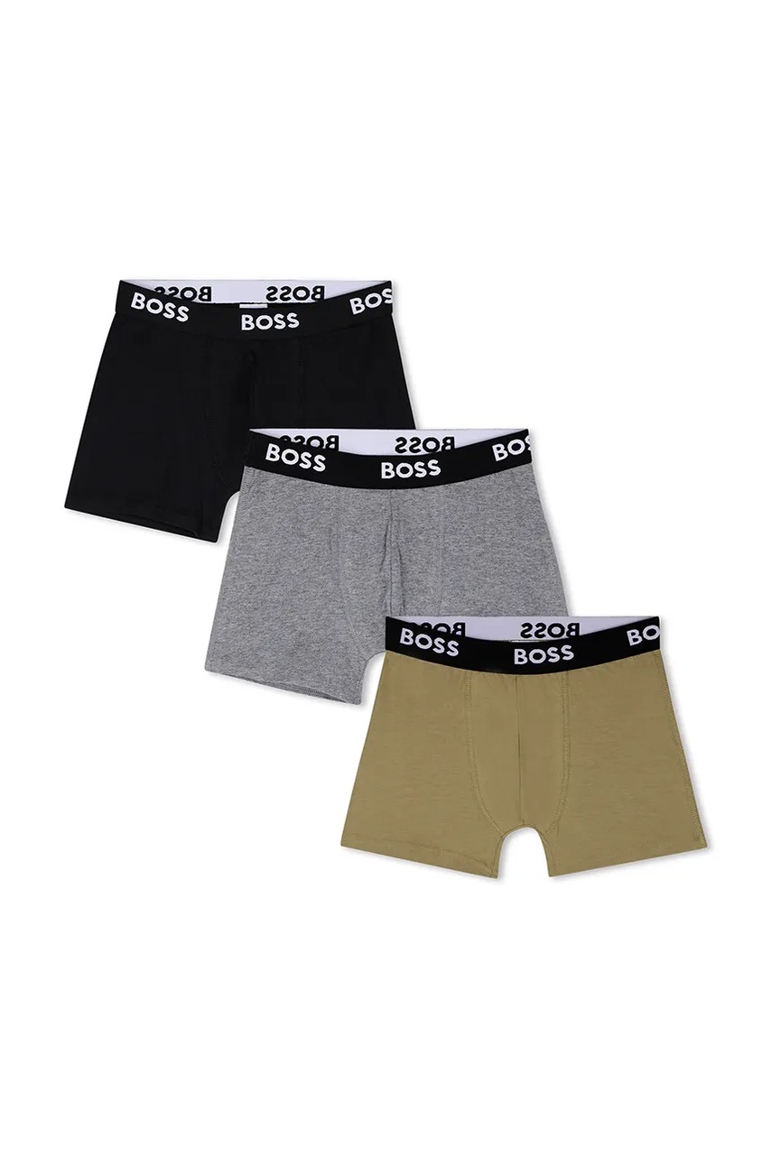 BOSS přiléhavé boxerky dětské s bavlnou 3-pack