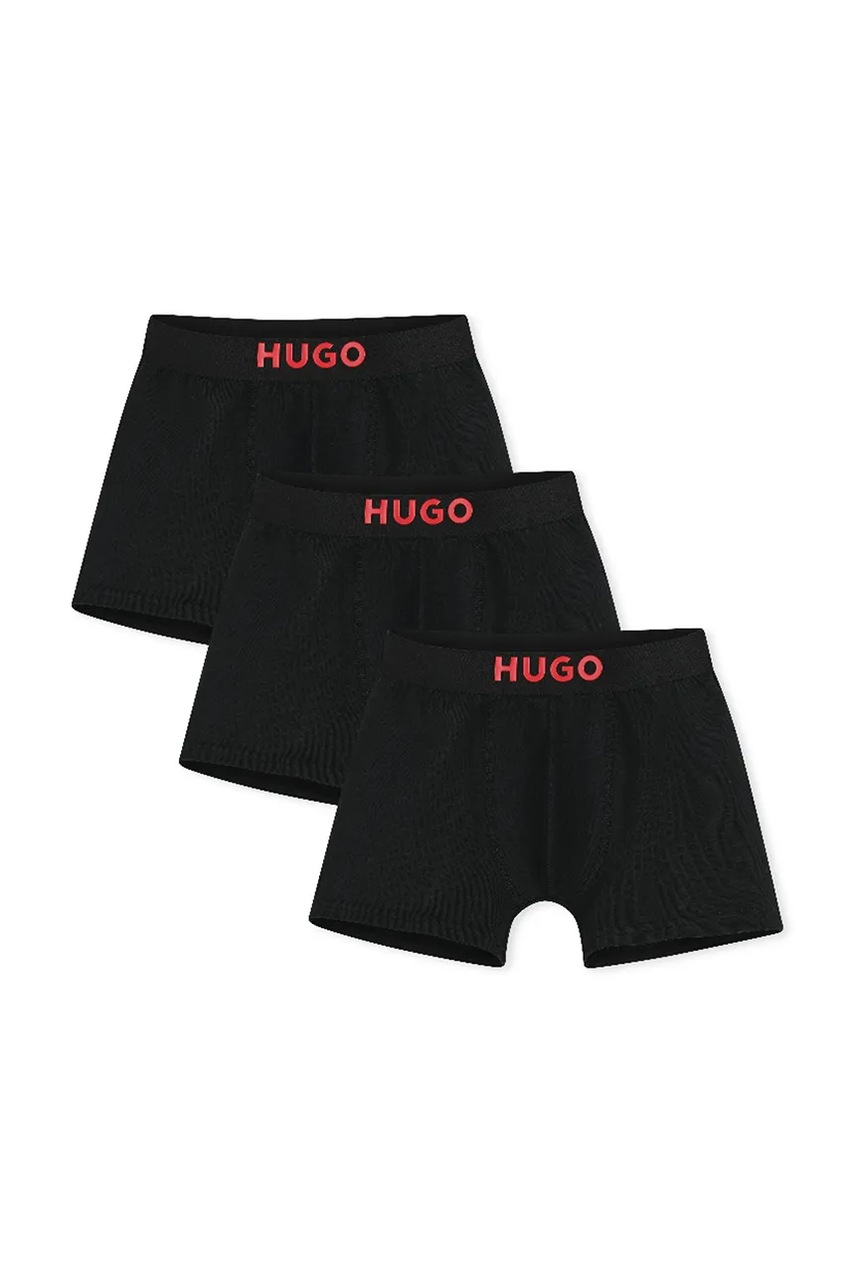 HUGO boxerky detské bavlnené s elastanom 3-pak