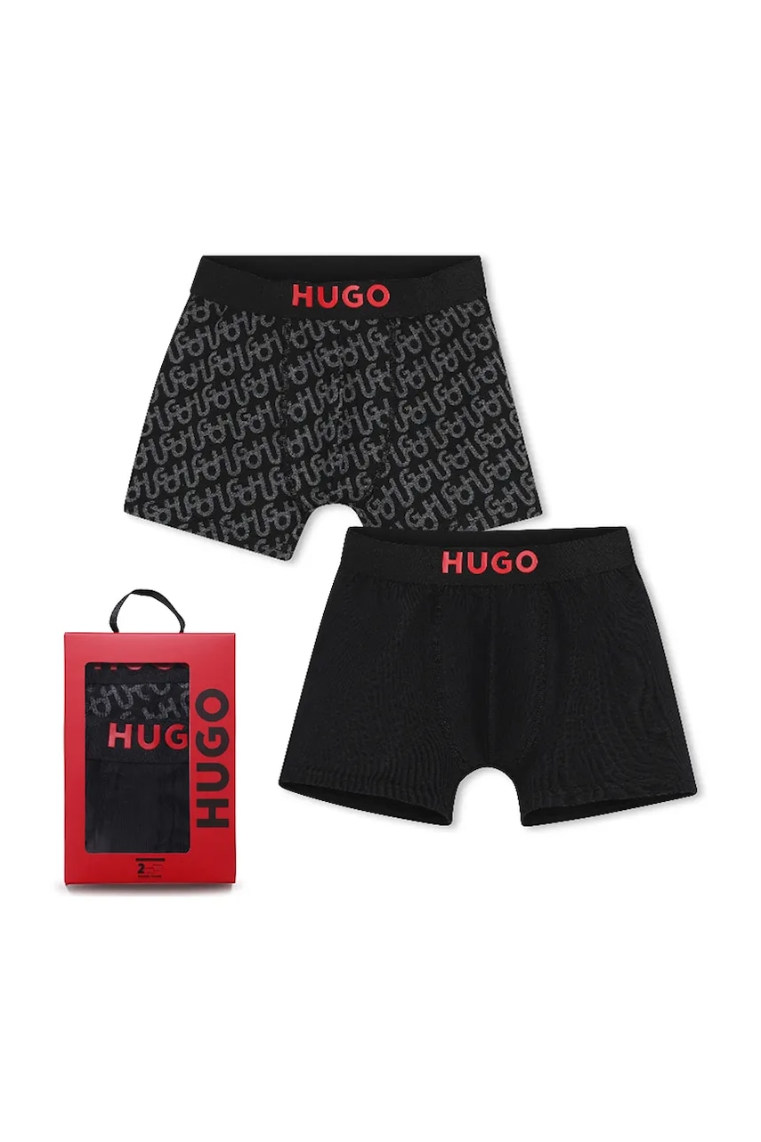 HUGO boxerky detské bavlnené s elastanom 2-pak