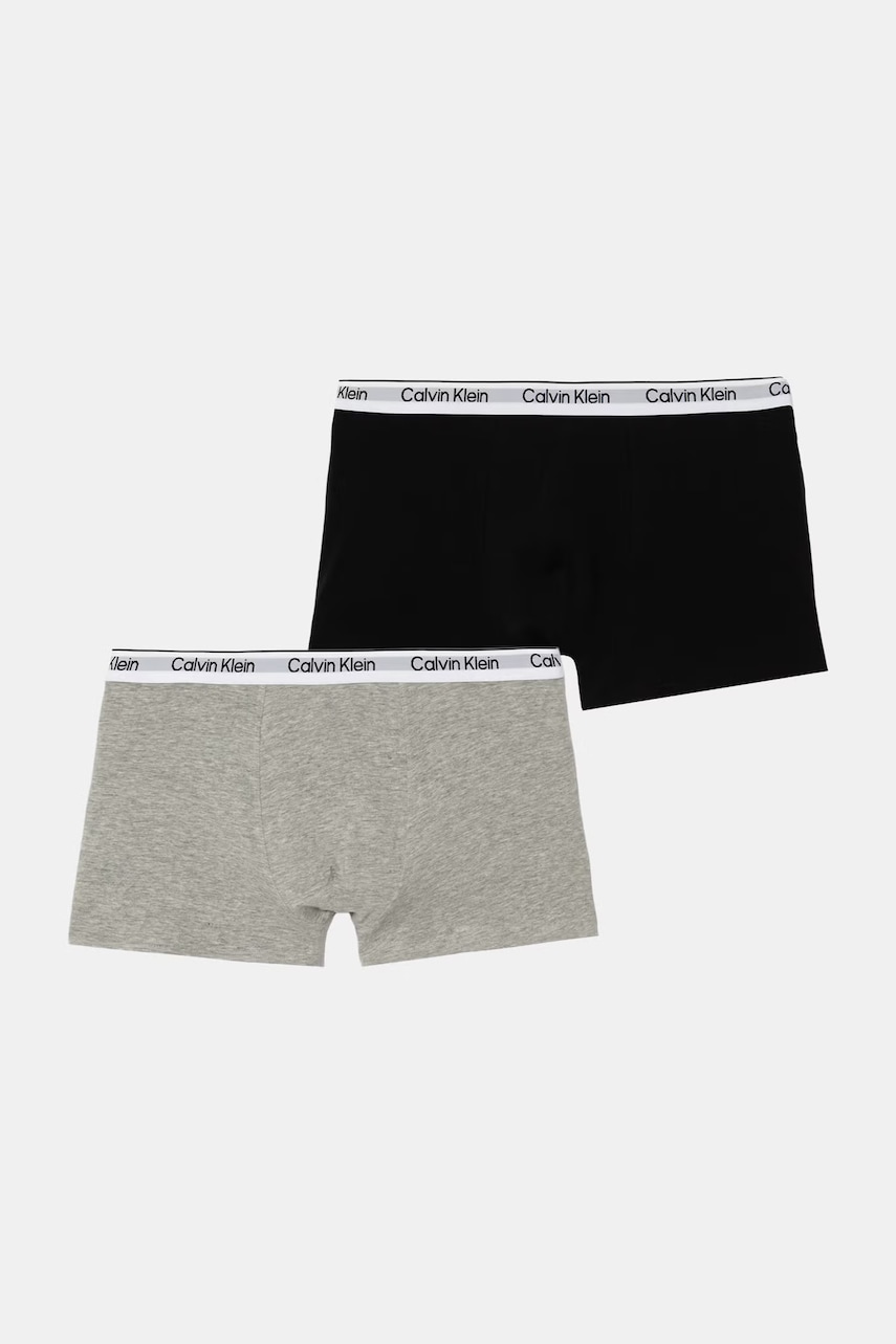 Levně Calvin Klein Underwear přiléhavé boxerky dětské bavlněné s elastanem 2-pack