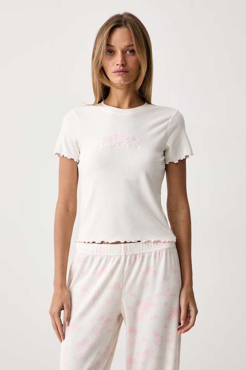 Juicy Couture  пижама от две части дамска ROSE RIB SET