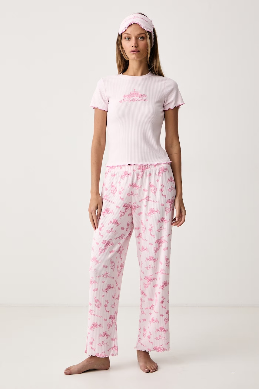 Juicy Couture  dvojdielne pyžamo dámske ROSE RIB SET