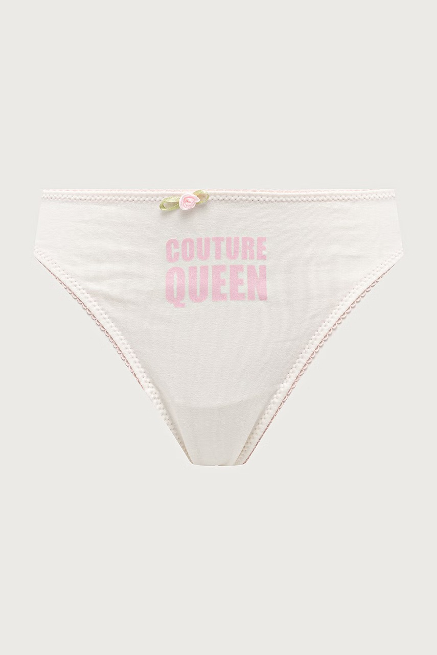 Juicy Couture  прашки дамски от памук с еластан COUTURE QUEEN THONG 3 броя