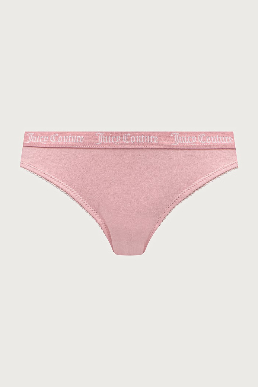 Juicy Couture  бикини дамски от памук с еластан DIDDY FEMME COTTON SCALLOPED BRIEF 3 броя