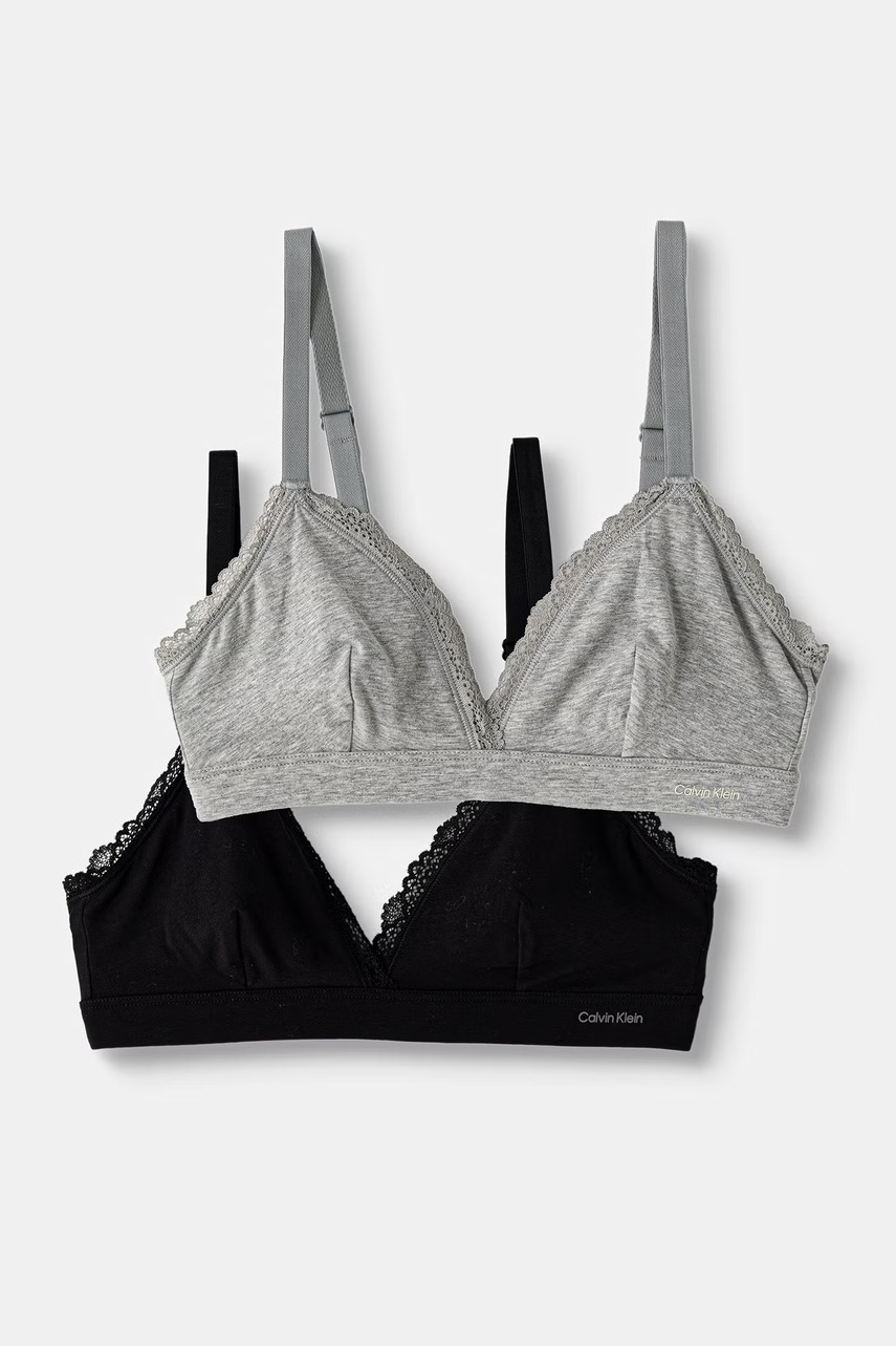 Calvin Klein Underwear trojuholníková podprsenka bavlnená s elastanom 2-pak