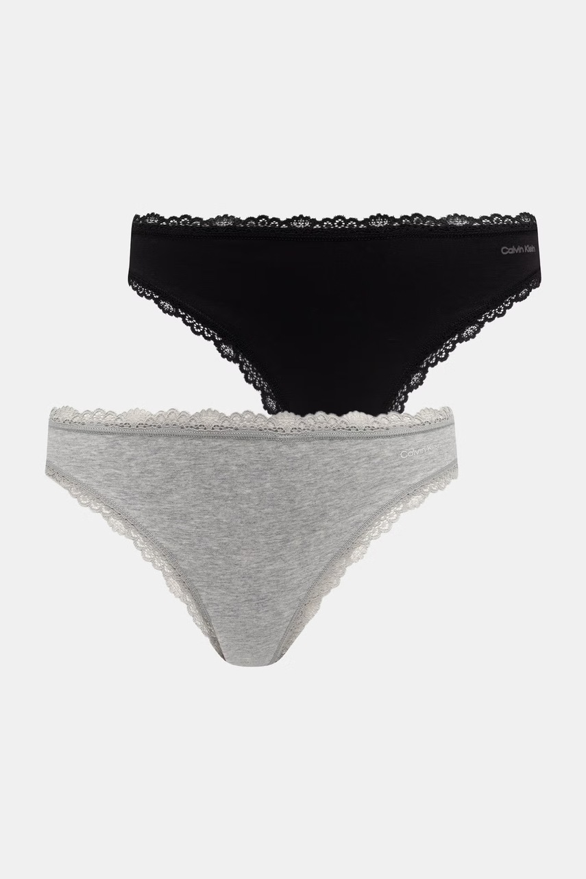 Calvin Klein Underwear tanga dámské bavlněné s elastanem 2-pack