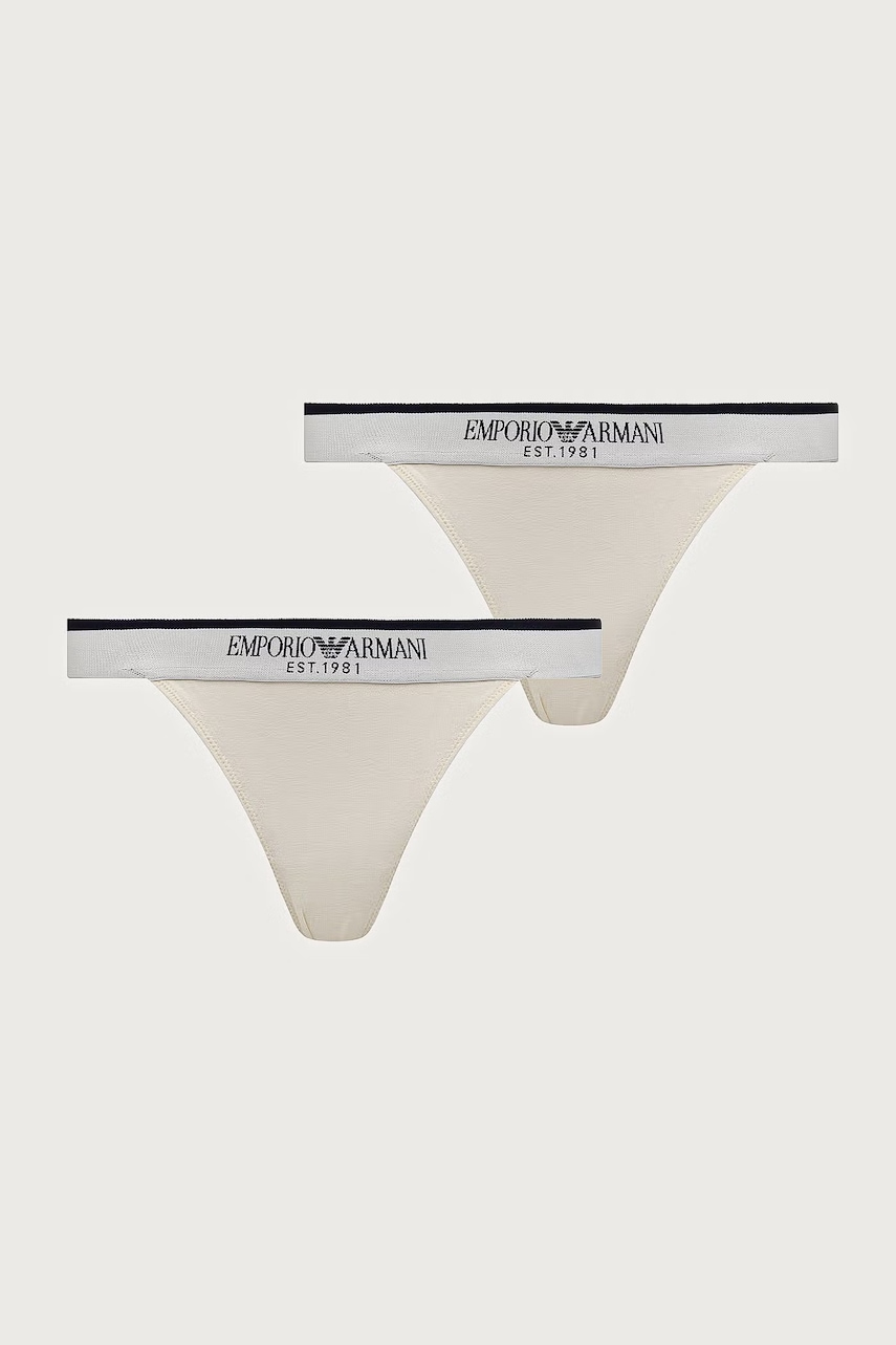 Emporio Armani Underwear  tangá dámske bavlnené s elastanom 2-pak