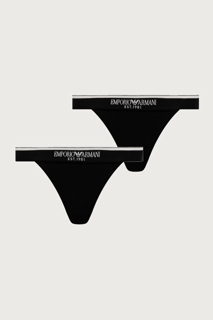 Emporio Armani Underwear  tangá dámske bavlnené s elastanom 2-pak