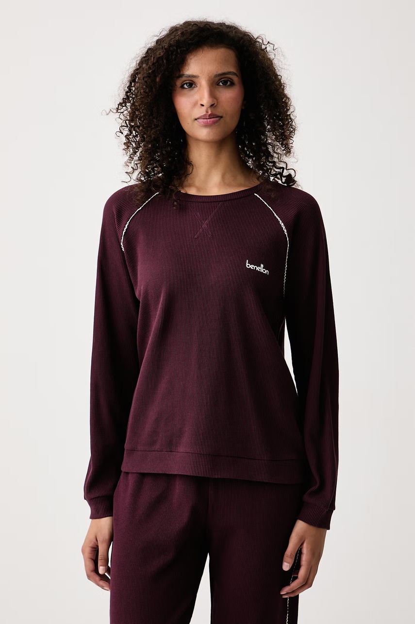 United Colors of Benetton  пижама от две части дамска от памук