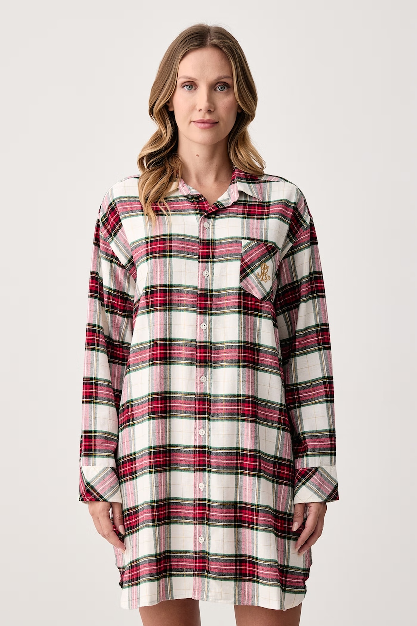Lauren Ralph Lauren  nočná košeľa dámska s bavlnou
