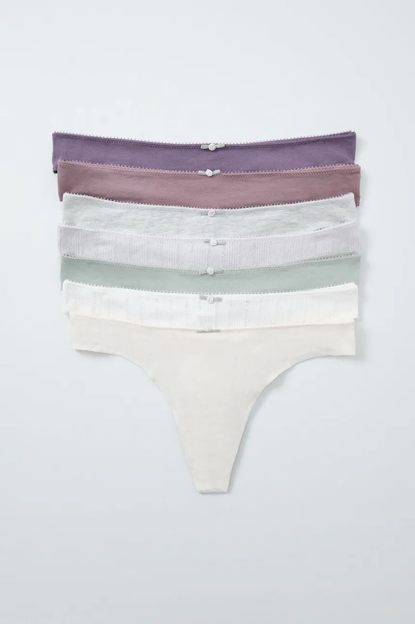 women'secret  kalhotky dámské bavlněné s elastanem 7-pack