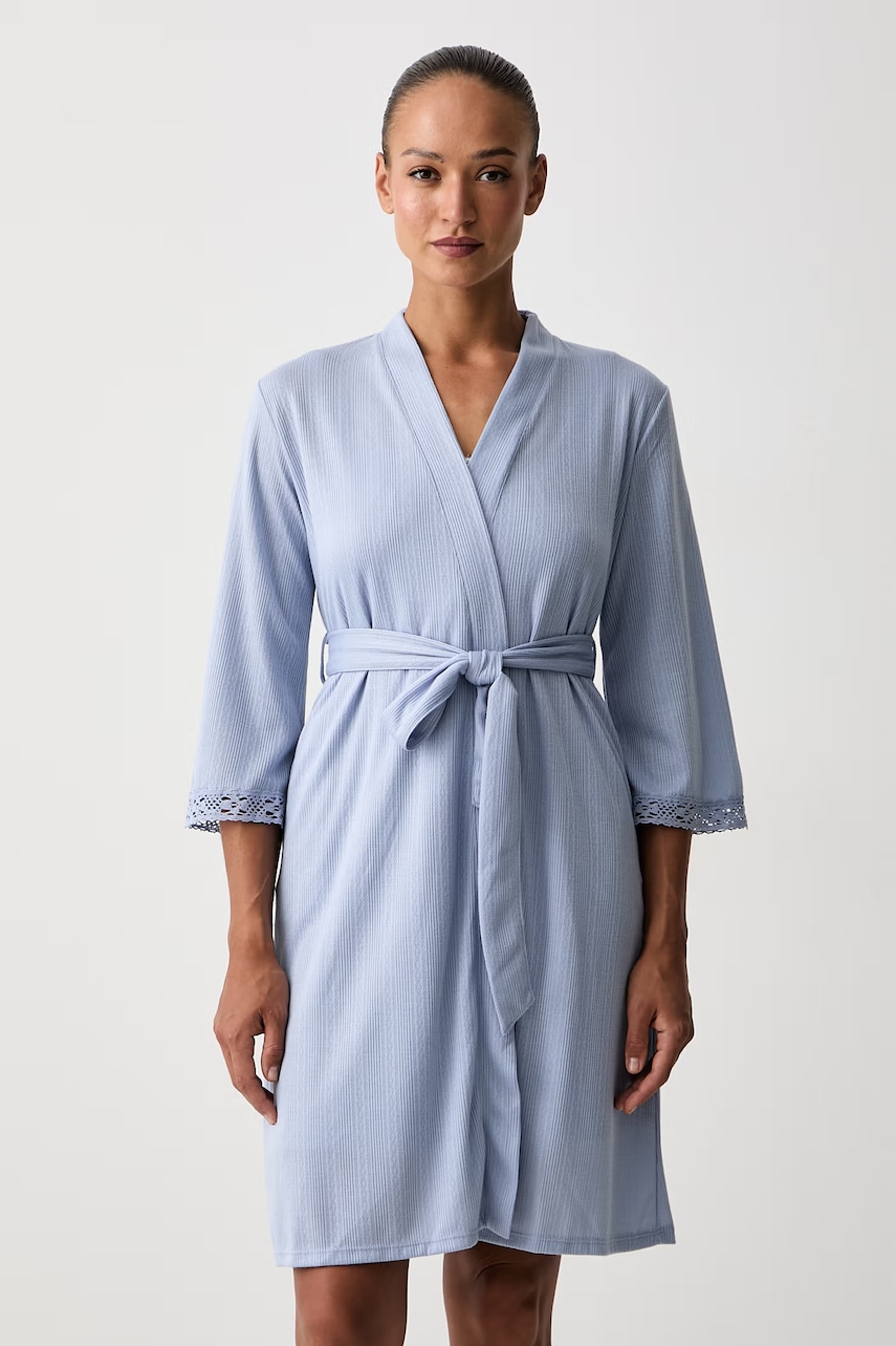 women'secret szlafrok damski z wiskozy niebieski 2174167